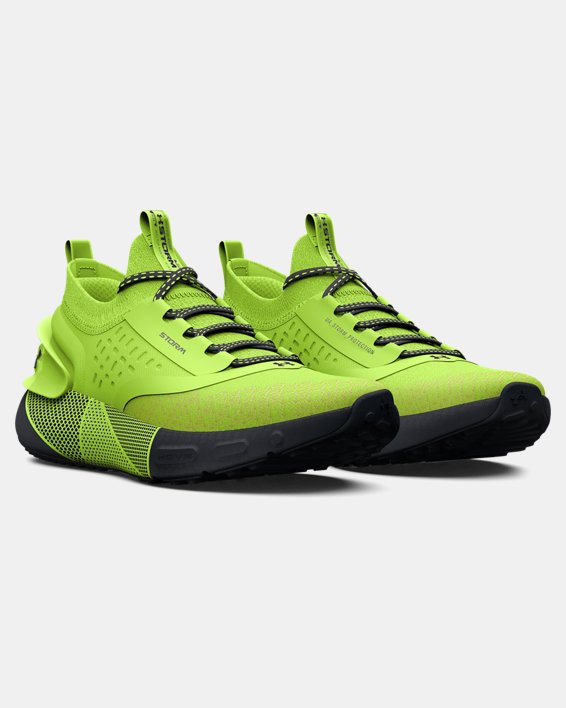 Unisex UA HOVR™ Phantom 3 Storm Running Shoes in Green image number 3